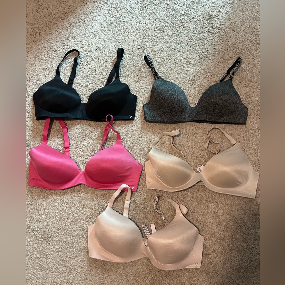 BUNDLE!! 5 Victoria’s Secret Wireless bras size 36C